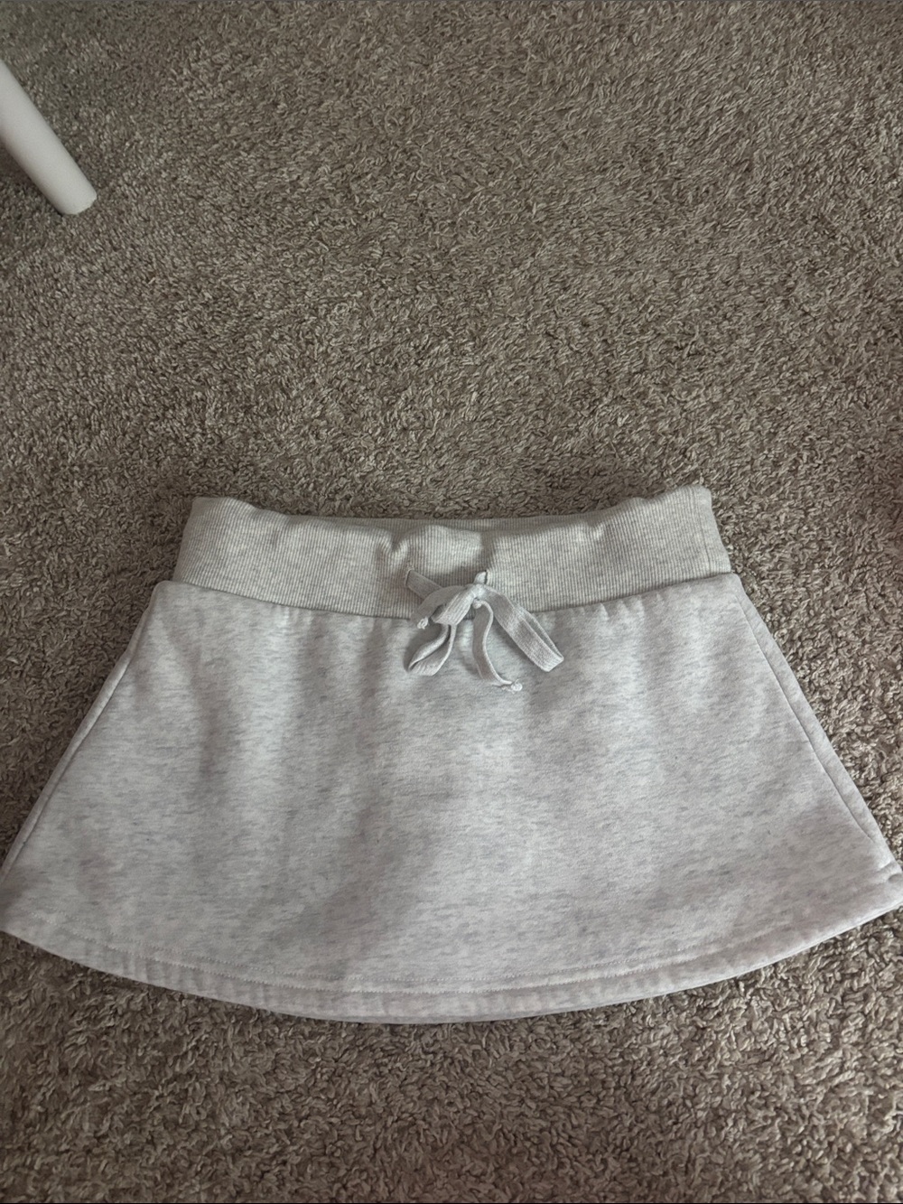 Light Gray Drawstring Casual Skirt - Unbranded